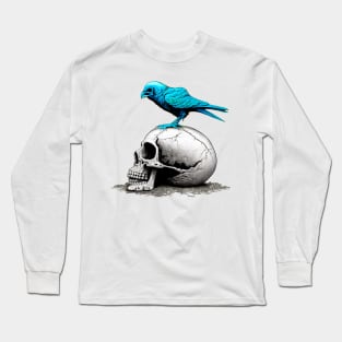 The Blue Bird Social Media is Dead to Me, No. 4 Long Sleeve T-Shirt